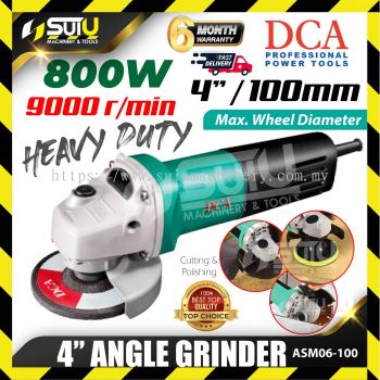 DCA ASM06-100 4" Angle Grinder 800W 9000rpm