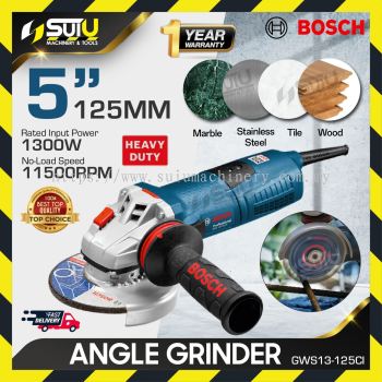 BOSCH GWS13-125CI / GWS13125CI 5"/125MM Heavy Duty Angle Grinder 1300W