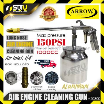 ARROW A20800 1000CC 1/4" Long Nose Aluminium Air Pressure Gun / Air Engine Cleaning Gun 150PSI