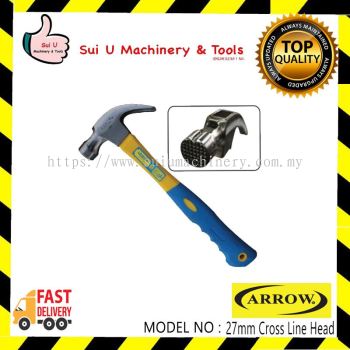 Arrow 27mm Cross Line Head Claw Hammer W/Magnetic Force