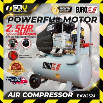 [READY STOCK, ORIGINAL , MALAYSIA SPEC] EUROX EAW-2524 / EAW2524 / EAX-2524 / EAX2524 24L 2.5HP Air Compressor 8Bar