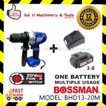 Bossman BHD13-20M 20V Cordless Hammer 1200rpm w/ 1 x Battery 3.0Ah + Charger