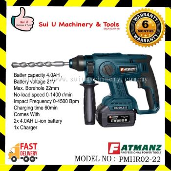 FATMANZ PMHR02-22 21V Li-ion Cordless Rotary Hammer Brushless