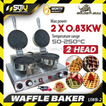 GOLDEN BULL UWB-2 / UWB2 2 Head Waffle Baker