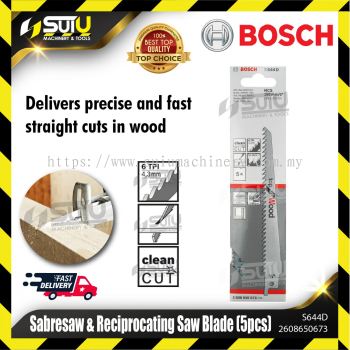 BOSCH 2608650673 (S644D) Sabresaw & Reciprocating Saw Blade (5 pcs)