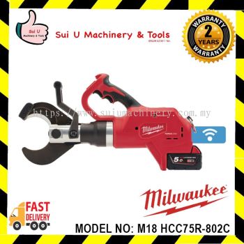 MILWAUKEE M18 HCC75R-801B / HCC75R-802C Force Logic Hydraulic Remote Underground Cable Cutter w/8.0Ah