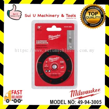 MILWAUKEE 49-94-3005 3" (76mm) Carbide Abrasive General Purpose Blade with 3/8" Arbor Hole Size