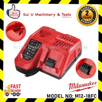 MILWAUKEE M12-18FC / M12 18FC / M12-18 FC Rapid Charger For M12 & M18 Batteries (CHARGER ONLY)