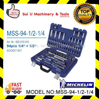 Michelin MSS94 94pcs 1/4''+1/2'' DR Socket Wrench Set CV 602010010