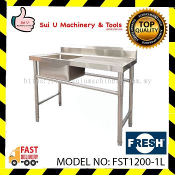 FRESH FST1200-1L Sink Table 1 Sink (Left) 4ftX2ftX3ft