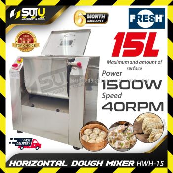 FRESH HWH-15 / HWH15 15L Horizontal Dough Mixer / Pengadun Tepung / Pengadun Doh 1500W 40RPM