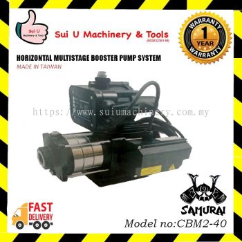 SAMURAI CBM2-40 Water Pump Horizontal Multistage Booster Pump System 0.62Kw 240v Made in Taiwan