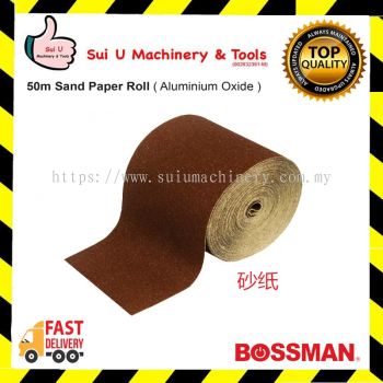 BOSSMAN 50m Sand Paper Roll (Aluminium Oxide) 40#~150#