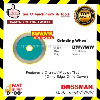 BOSSMAN BWWWW 4" Diamond Grinding Wheel