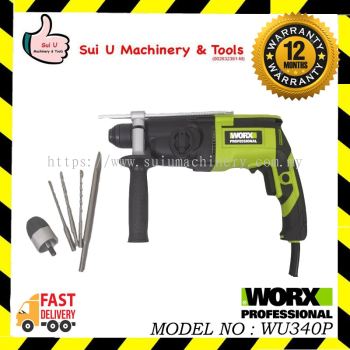 WORX WU340P 3 Function Rotary Hammer 800W 26mm