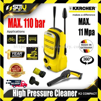 KARCHER K2 COMPACT (NEW MODEL) High Pressure Washer / Water Jet / Cleaner 110bar 1400w