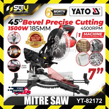 YATO YT-82172BS / YT-82172 / YT82172 / YT 82172 / 7" 4500rpm Mitre Saw C/W Laser Guide 1500W