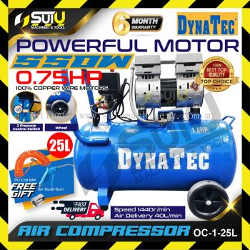 DYNATEC OC-1-25L 550w 0.75hp 0.8mpa Oilless Air Compressor With Free Gift Accessories