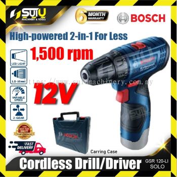 BOSCH GSR120-LI  / GSR 120-LI GEN II 12V 30NM Cordless Drill 1500RPM (SOLO - No Battery & Charger)