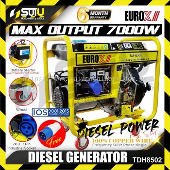 EUROX TDH8502 4-stroke Diesel Generator 70000W 3000RPM (Recoil & Battery Starter)