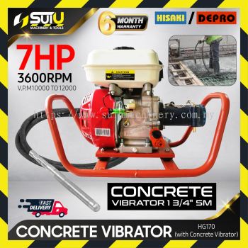 HISAKI / DEPRO HG170 Gasoline Engine Concrete Vibrator 1 3/4" V.P.M 12000