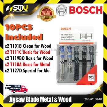 BOSCH 2607010148 10pcs Jigsaw Blade Metal & Wood