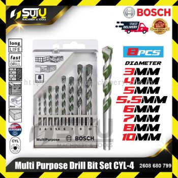 BOSCH 2608680799 8PCS Multi Purpose Drill Bit Set CYL-4