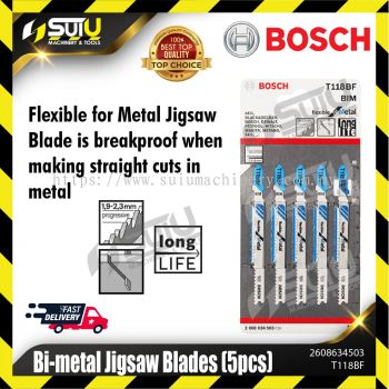 BOSCH 2608634505 (T118AF) Bi-metal Jigsaw Blades (5 pcs)