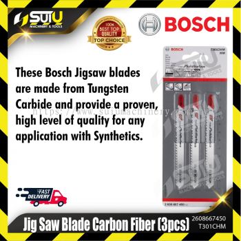 BOSCH 2608667450 (T301CHM) Jig Saw Blade Carbon Fiber (3 pcs)