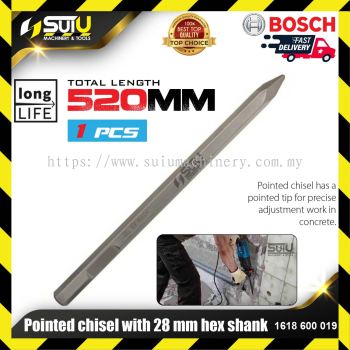 BOSCH 1618600019 Pointed Chisel with 28 Hex Shank (1 pcs)