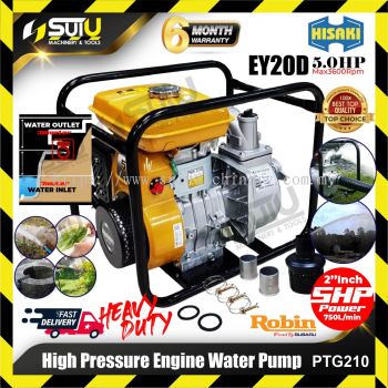 HISAKI PTG210 2" 5HP High Pressure Engine Water Pump with Robin EY-20D Engine 3600RPM