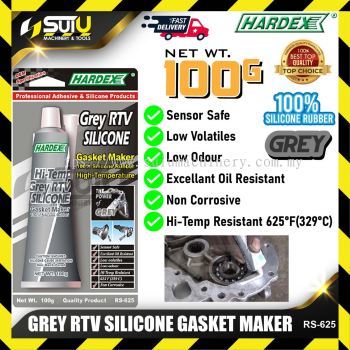 HARDEX RS-625 / RS625 High Temperature Grey RTV Silicone Gasket Maker 100G