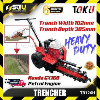 TOKU TR126H Trencher with Honda GX160 Petrol Engine