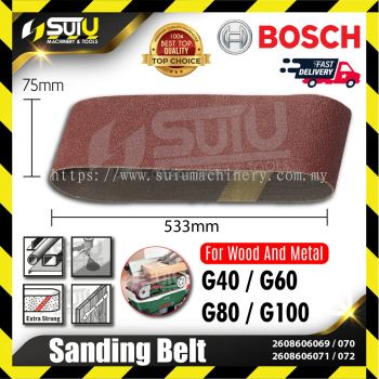 BOSCH 2608606069/ 070/ 071/ 072 Sanding Belt For Wood & Metal (G40/60/80/100)