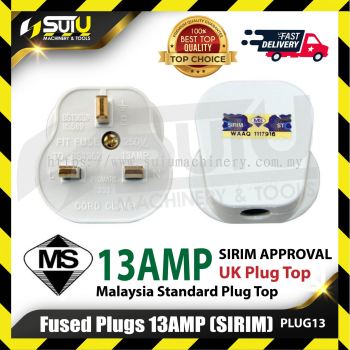 PLUG 13 / PLUG13 13AMP Fused Plugs Top (SIRIM)