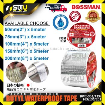 BOSSMAN BWT-505/755/105/155/205 1PCS 50MM-200MM x 5 Meter Butyl Waterproof Tape