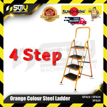 SUMO KING SF024 4 Steps Steel Ladder (Orange Colour)