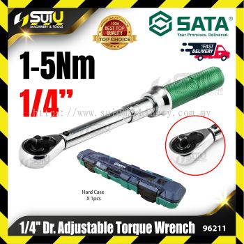 SATA 96211 1/4" Dr.Adjustable Torque Wrench 1-5NM