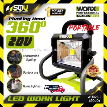 WORX WU026.9 20V 360掳 LED Work Light 20W (SOLO - NO BATTERY & CHARGER)