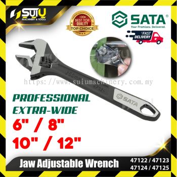 SATA 47122/ 47123/ 47124/ 47125 1PCS 6"-12" Professional Extra-Wide Jaw Adjustable Wrench