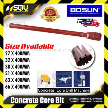 BOSUN ZHWH027/ 032/ 038/ 051/ 063/ 066 400MM Concrete Core Bit (27/32/38/51/63/66MM)