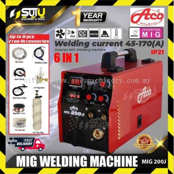 ACO MIG200J / MIG 200J / MIG-200J 6 IN 1 MIG Welding Machine w/ Accessories (With CO2)