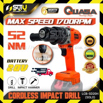 QUASA LCB-SD20H 20V 52NM Impact Drill 1700RPM (SOLO - No Battery & Charger)