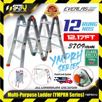 EVERLAS YMPRH12 12 Rung 3709MM Aluminium Multi Purpose Ladder