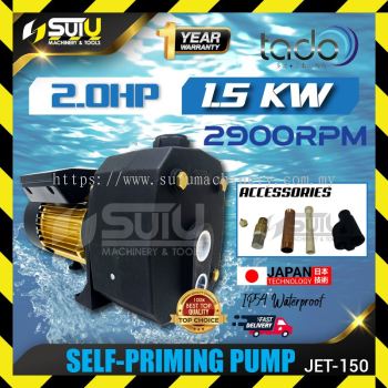 TADO JET-150 / JET150 2HP Self- Priming Pump 1.5kW 2900RPM w/ Accessories