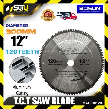 BOSUN MAG300120L / MAG300120 1PCS 12" 120 Teeth TCT Saw Blade for Aluminium