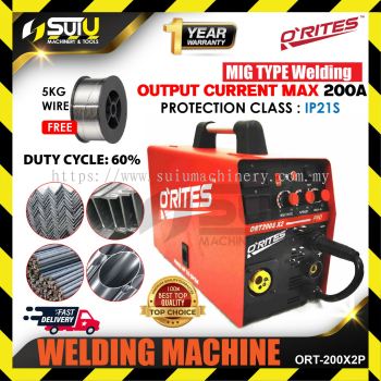 O'RITES / ORITES ORT-200X2P / ORT200X2P MIG Welding Machine c/w 5kg Welding Wire