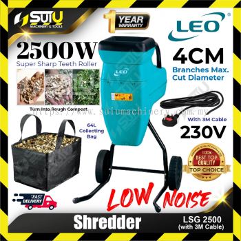 LEO LSG2500 / LSG 2500 Shredder 2500W with 3M Cable