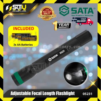 SATA 05231 Adjustable Focal Length Flashlight with 2 x AA Batteries