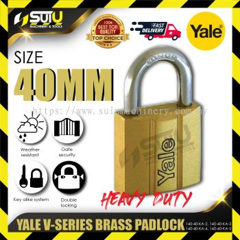 YALE 140-40KA-2 /3 /4 /5 40MM V-Series Brass Padlock (2/3/4/5PCS)